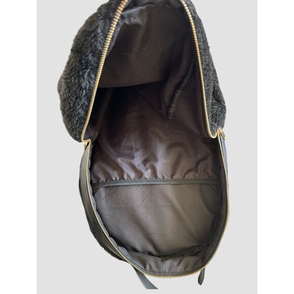 Melanie Martinez Portals Embroidered Fuzzy Backpack Adjustable Straps Gold Zip